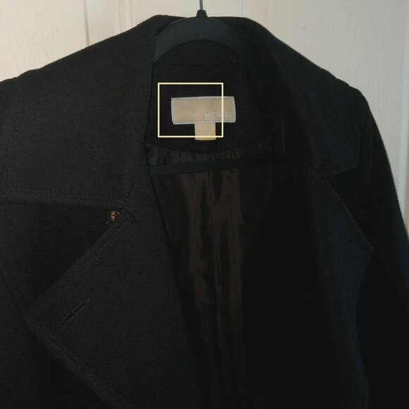 Michael Kors Wool Blend Double Breasted Peacoat - Picture 7 of 10